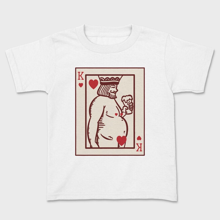Chubby King Of Hearts Card, Tricou Copii