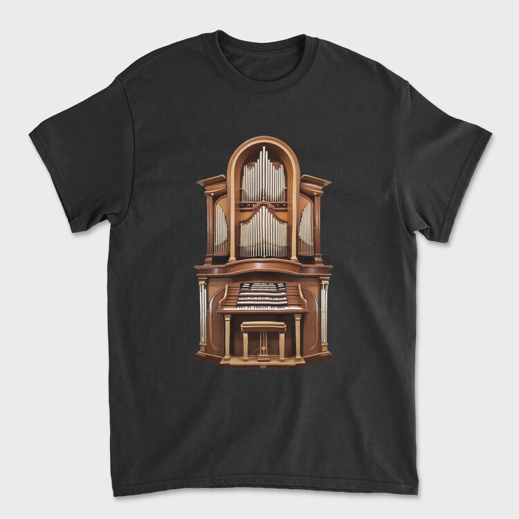 Church Organ Illustration, Tricou Barbati (Unisex)