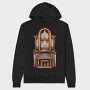 Church Organ Illustration, Hanorac Oversize Barbati (Unisex)