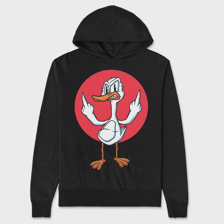 Angry Duck Fuck You, Hanorac Oversize Barbati (Unisex)