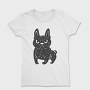 Angry French Bulldog Dog Doodle French Dog, Tricou Femei