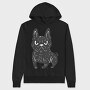 Angry French Bulldog Dog Doodle French Dog, Hanorac Oversize Barbati (Unisex)
