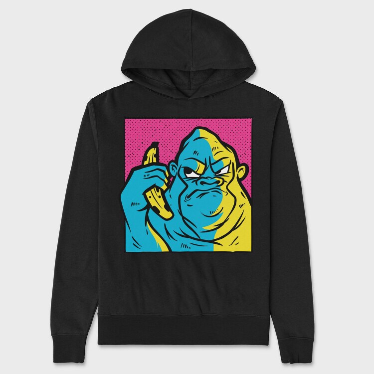 Angry Gorilla Banana, Hanorac Oversize Barbati (Unisex)