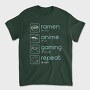 Anime And Gaming Routine Ramen Repeat, Tricou Barbati (Unisex)