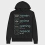 Anime And Gaming Routine Ramen Repeat, Hanorac Oversize Barbati (Unisex)