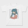 Anime Girl With Cat, Tricou Copii