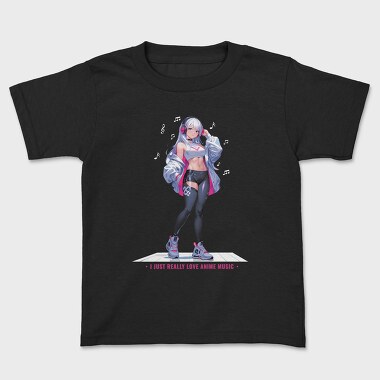 Anime Music Lover Girl, Tricou Copii
