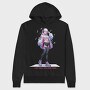 Anime Music Lover Girl, Hanorac Oversize Barbati (Unisex)
