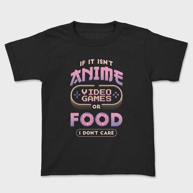Anime Video Games Food, Tricou Copii