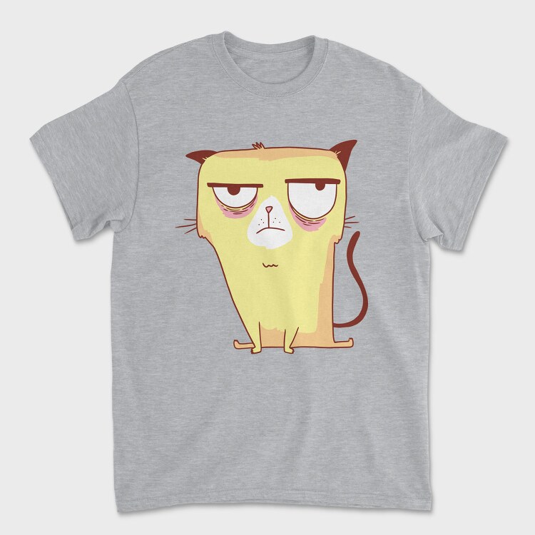 Annoyed Yellow Cat Grumpy, Tricou Barbati (Unisex)
