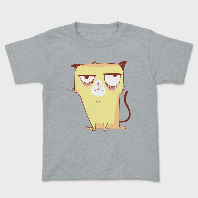 Annoyed Yellow Cat Grumpy, Tricou Copii