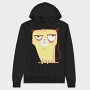Annoyed Yellow Cat Grumpy, Hanorac Oversize Barbati (Unisex)