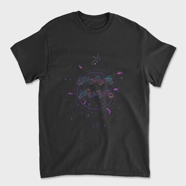 Aquarius Floral Zodiac Sign Aqarius, Tricou Barbati (Unisex)