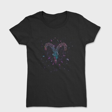 Aries Floral Zodiac Sign, Tricou Femei