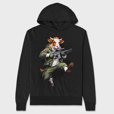 Armed Cow Character, Hanorac Oversize Barbati (Unisex)