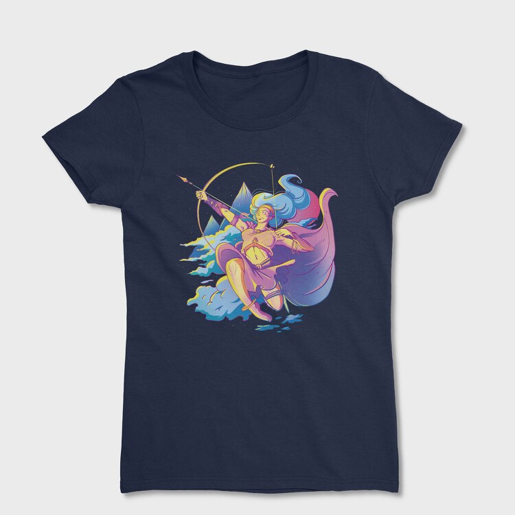 Artemis Greek Mythology Goddess Retrowave, Tricou Femei