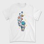 Astronaut And Balloon Planets, Tricou Barbati (Unisex)