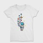 Astronaut And Balloon Planets, Tricou Femei