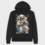 Astronaut Gamer In Cosmic Hues, Hanorac Oversize Barbati (Unisex)