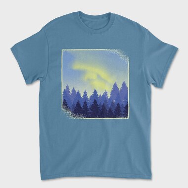 Aurora Borealis Landscape Winter Forests, Tricou Barbati (Unisex)