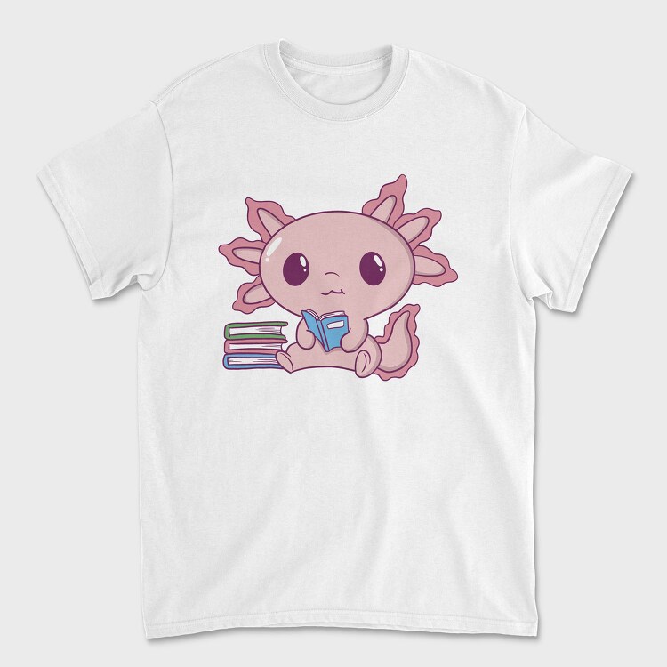 Axolotl Reading, Tricou Barbati (Unisex)