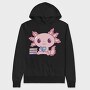 Axolotl Reading, Hanorac Oversize Barbati (Unisex)