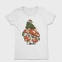 Cottagecore Christmas Frog, Tricou Femei