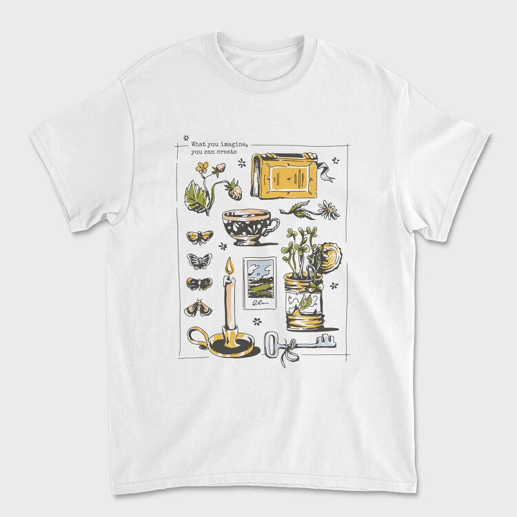 Cottagecore Lifestyle Elements Collection, Tricou Barbati (Unisex)