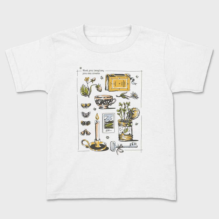 Cottagecore Lifestyle Elements Collection, Tricou Copii