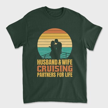 Couple In Love Sailing Retro Cruising Quote, Tricou Barbati (Unisex)