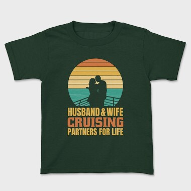Couple In Love Sailing Retro Cruising Quote, Tricou Copii