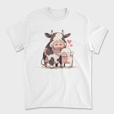 Cow And Pig Love Pig Cow, Tricou Barbati (Unisex)
