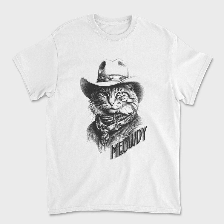 Cowboy Cat In Hat, Tricou Barbati (Unisex)