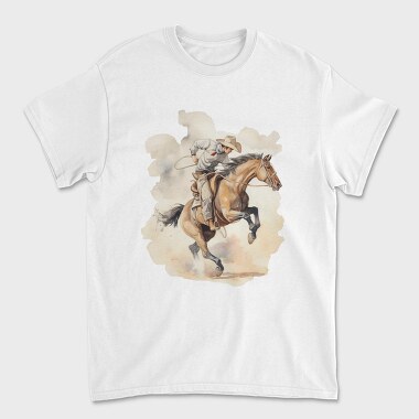 Cowboy Riding Horse Bucking, Tricou Barbati (Unisex)