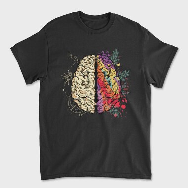 Creative And Logical Human Brain Half, Tricou Barbati (Unisex)