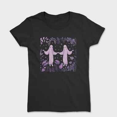 Creepy Ghosts In Nature Forest, Tricou Femei