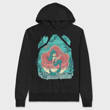 Creepy Halloween Mermaid Cute, Hanorac Oversize Barbati (Unisex)
