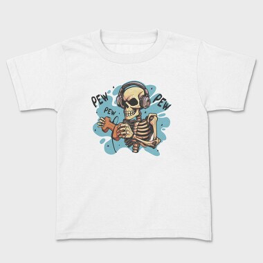 Creepy Skeleton Playing Videogames, Tricou Copii