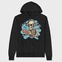 Creepy Skeleton Playing Videogames, Hanorac Oversize Barbati (Unisex)