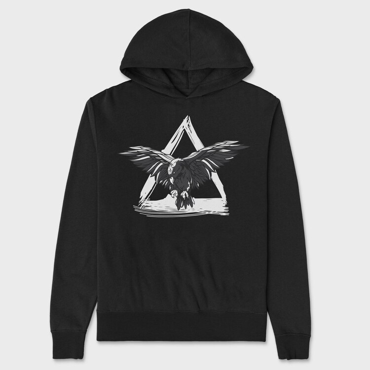Crow Flying Triangle, Hanorac Oversize Barbati (Unisex)