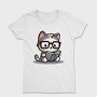 Clever Cat Reading, Tricou Femei
