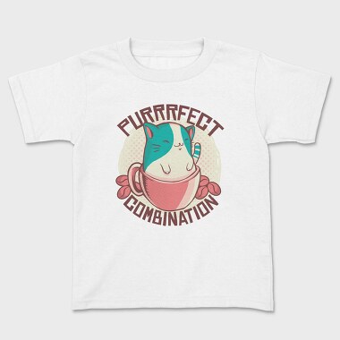 Coffee Cat Combination Mug Purrr Combo, Tricou Copii