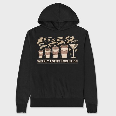 Coffee Drink Evolution Weekly, Hanorac Oversize Barbati (Unisex)