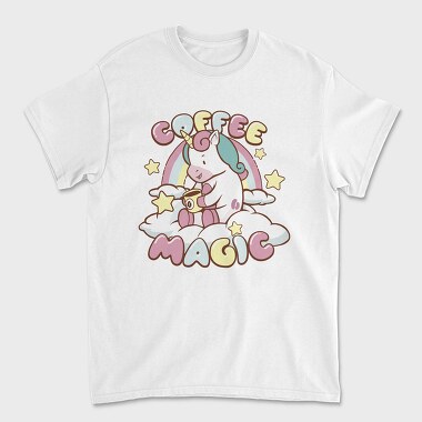 Coffee Magic Unicorn, Tricou Barbati (Unisex)