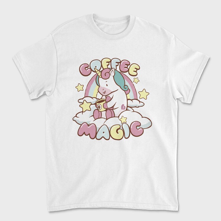 Coffee Magic Unicorn, Tricou Barbati (Unisex)