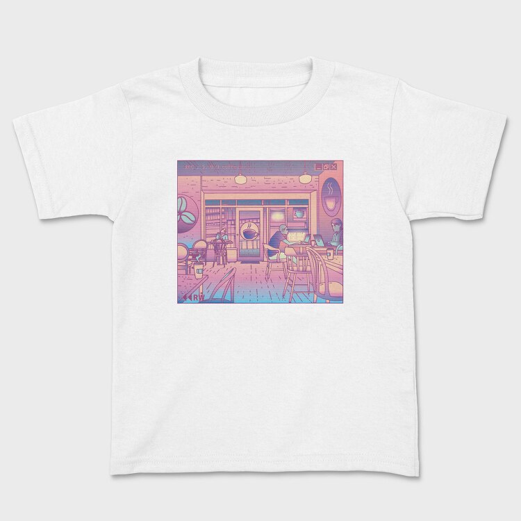 Coffee Shop Vaporwave, Tricou Copii
