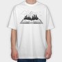 Mountain Book Landscape, Tricou Oversize Barbati (Unisex)