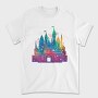 Colorful Gradient Castle Watercolor, Tricou Barbati (Unisex)