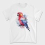 Colorful Parrot Magnificent Rosella Watercolor, Tricou Barbati (Unisex)