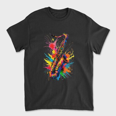 Colorful Saxophone, Tricou Barbati (Unisex)